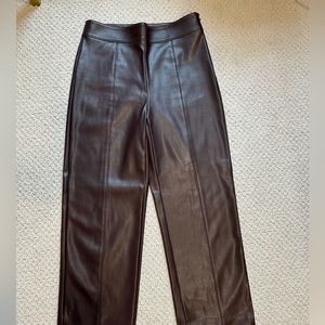 Ann Taylor Faux Leather Crop Pant